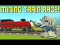 Racing Trains, But the Track is Covered in Rocks and Trees! - Scrap Mechanic Multiplayer Monday