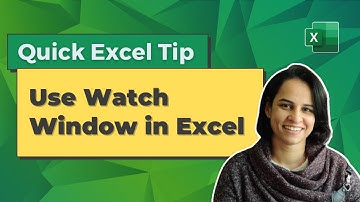 Track Cells with Watch Window | Excel Quick Tip