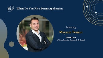 When Do You File a Patent Application? ft. Maysam Pessian