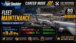 1 BILLION in repairs 🙃 Fixing my 80 airline fleet in career mode! | Microsoft Flight Simulator 2024 