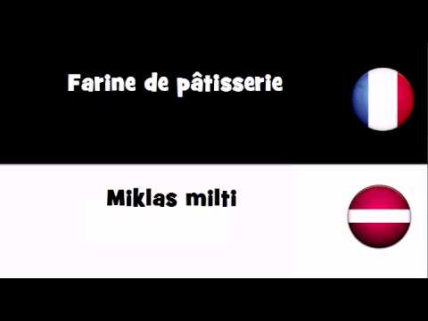 Traduction en 20 langues Farine de pâtisserie