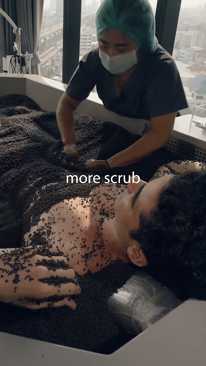 ASMR: 4 Hands Scrub in Volcanic Sand!