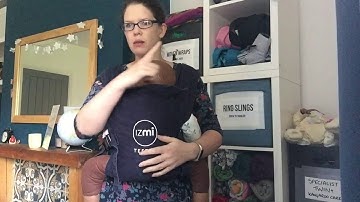 Izmi Baby Carrier back Carry - crossed straps