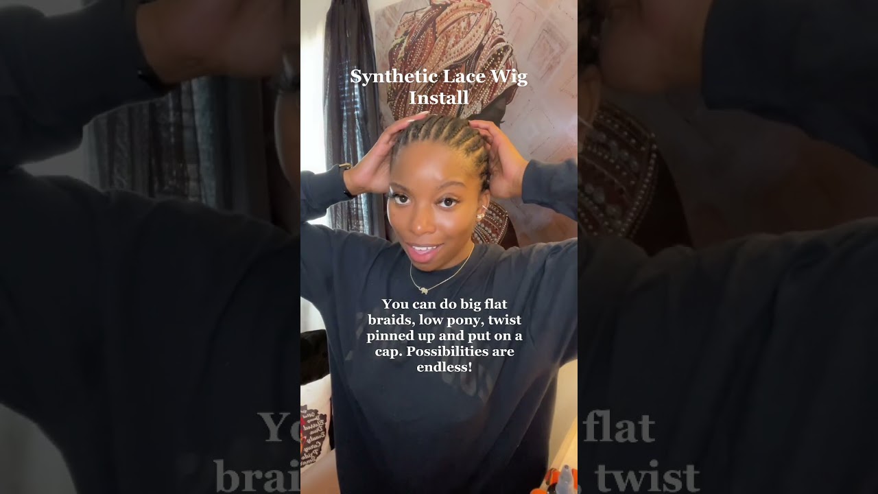 Bold orange synthetic wig tutorial 