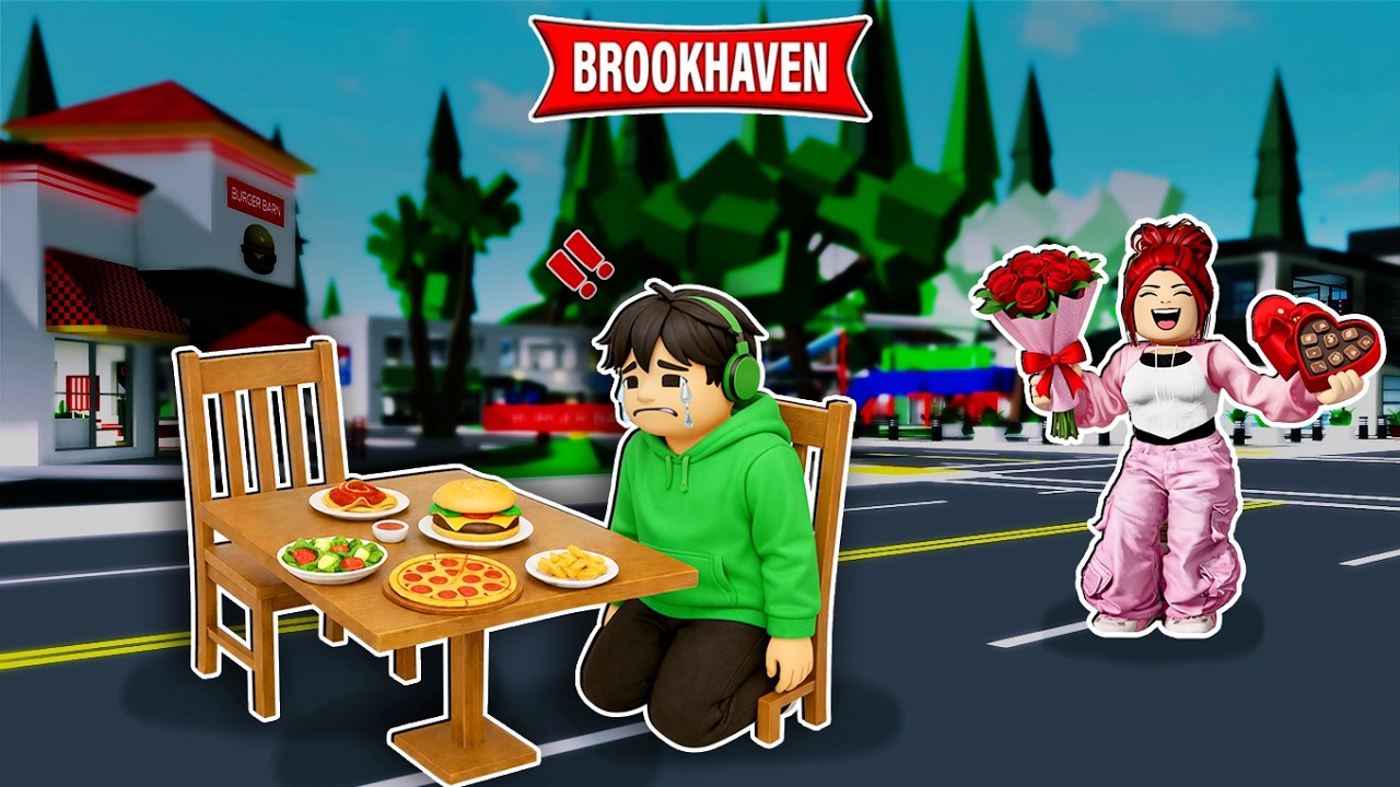 My Crush is Ignoring Me on Valentine's Day 😭 Brookhaven RP Roblox Prank