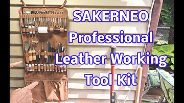 SAKERNEO Professionele gereedschapsset voor leerbewerking, doe-het-zelf, reparaties, knutselen