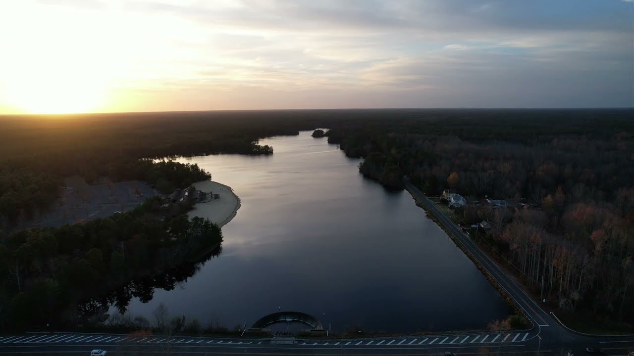 Atsion Lake in Shamong, Township, New Jersey at sunset - 11-5-2022 - DJI 0967