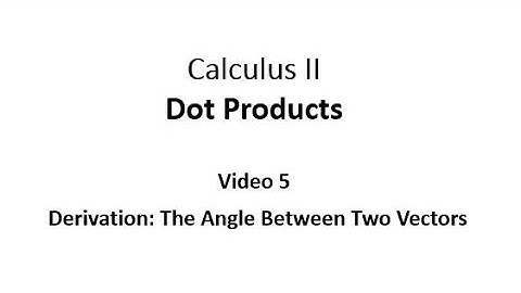 Derivation of the Cosine of the Angle Between Two Vectors