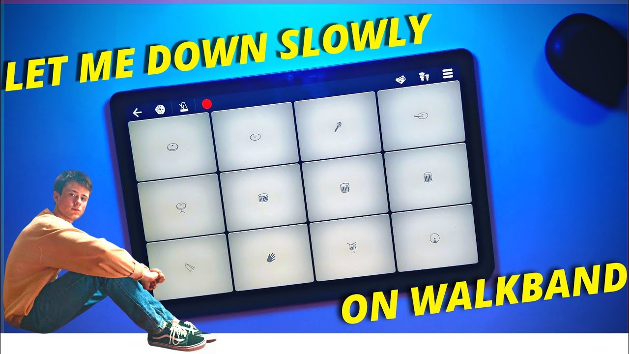 Let Me Down Slowly Remix On Walkband | Piano + Drum Cover | Instrumental Ringtone By SB GALAXY