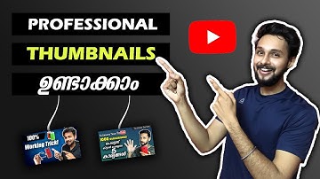 How to Make HD Professional Thumbnails For YouTube videos 2020 🔥in Malayalam