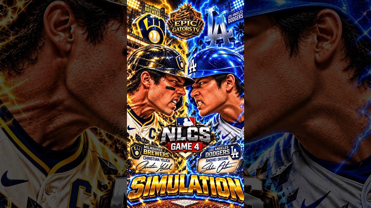 🔴 LIVE | Brewers @ Dodgers ⚾ NLCS Game 4 SIM | MLB Playoffs | Epic Gators TV