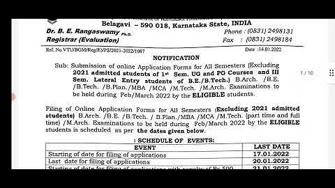 VTU UPDATE:14 JAN 2022