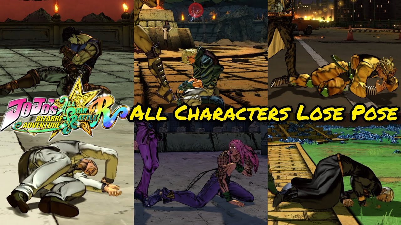 All Mid Match Poses-JoJo's Bizarre Adventure All Star Battle R 