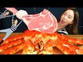 [Mukbang ASMR] 대왕 킹크랩🦀과 토마호크 스테이크🍗의 만남! KINGCRAB&TOMAHAWK STEAK Eatingshow Ssoyoung