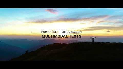 MULTIMODAL TEXTS