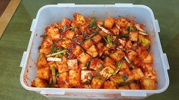 🇰🇷 Cách làm kim chi củ cải cực ngon, đơn giản tại nhà của người Hàn quốc      깍두기 만들기