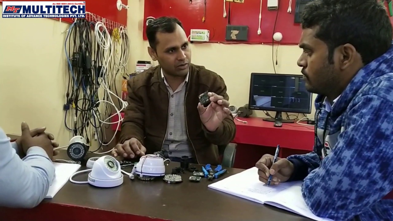 Parts of CCTV Camera Class in Multitech Institute Delhi - YouTube