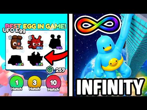 INSANE PET LUCK made me CLIMB INFINITY HEIGHT IN ROBLOX