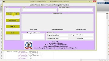 Optical Character Recognition OCR Using Image Processing Matlab Project Code