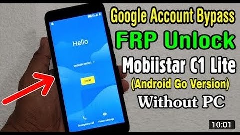 Mobiistar C1 Lite FRP Unlock/ Google Account Bypass || Go Version Android 8.1.0 (Without PC)