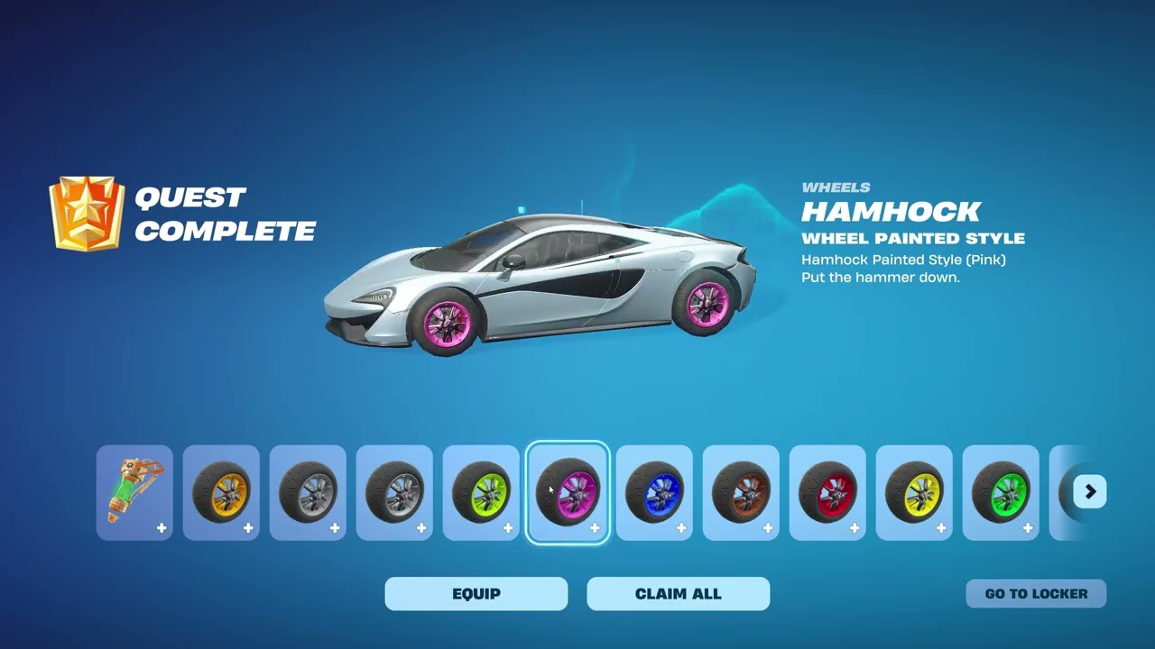 Rocket Racing: Ranked Rewards: Hamhock wheels (Tier 1 and 2 of Ranked Rewards) Showcase all paints