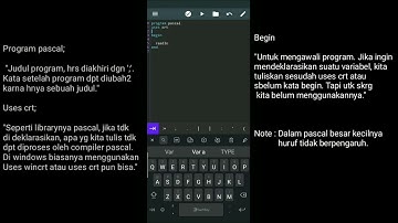 Tutorial Coding Pascal di Android : Belajar Pemrograman Pascal - Hello world