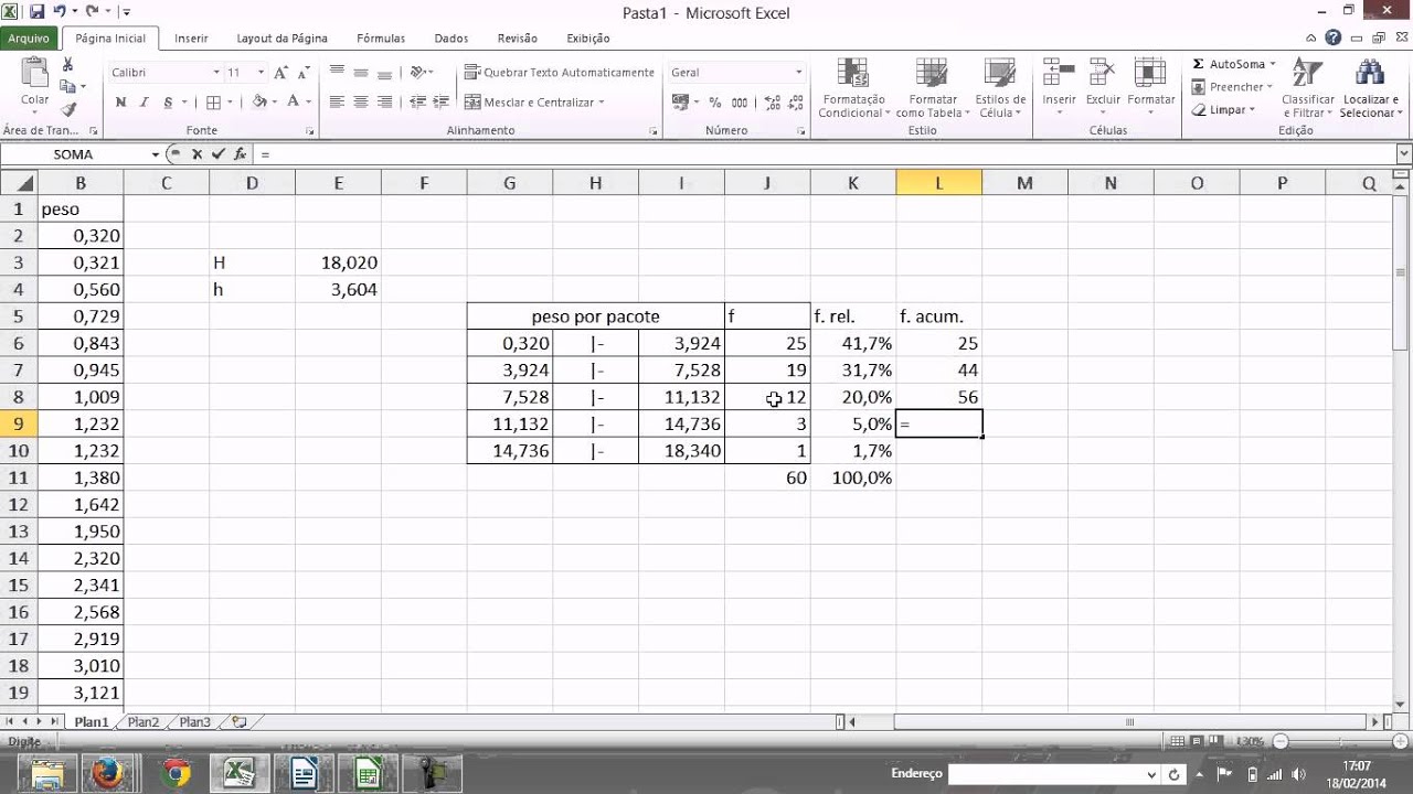 Utilizando Excel Distribui o De Frequ ncia YouTube