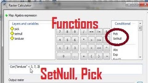 26-8 Working with Raster, Setnull Function n Pick Function.