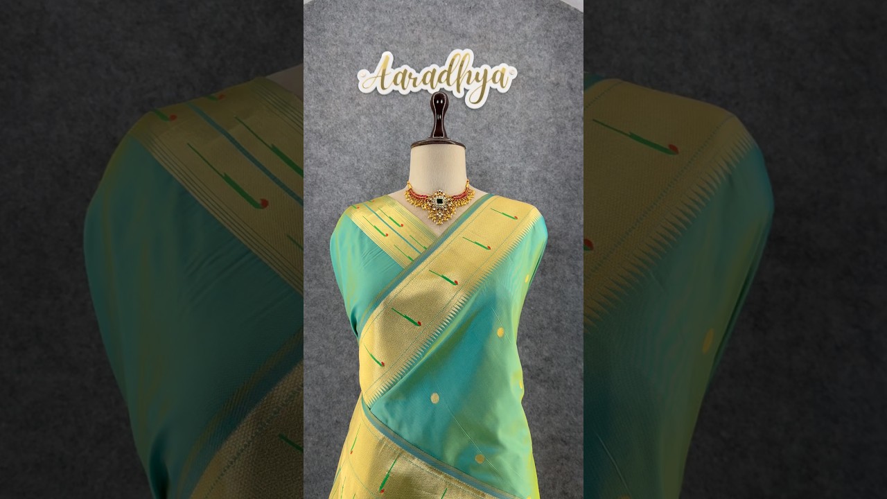 Kanchivaram Paithani Silk Big Parrot Zari Border Saree