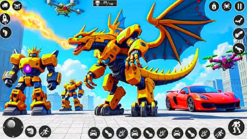 Dragon Robot Ambulance Car Transformers Battle in the City Game 2025 - Android IOS Gameplay