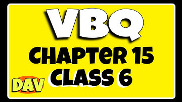 Chapter 15 value based question class 6