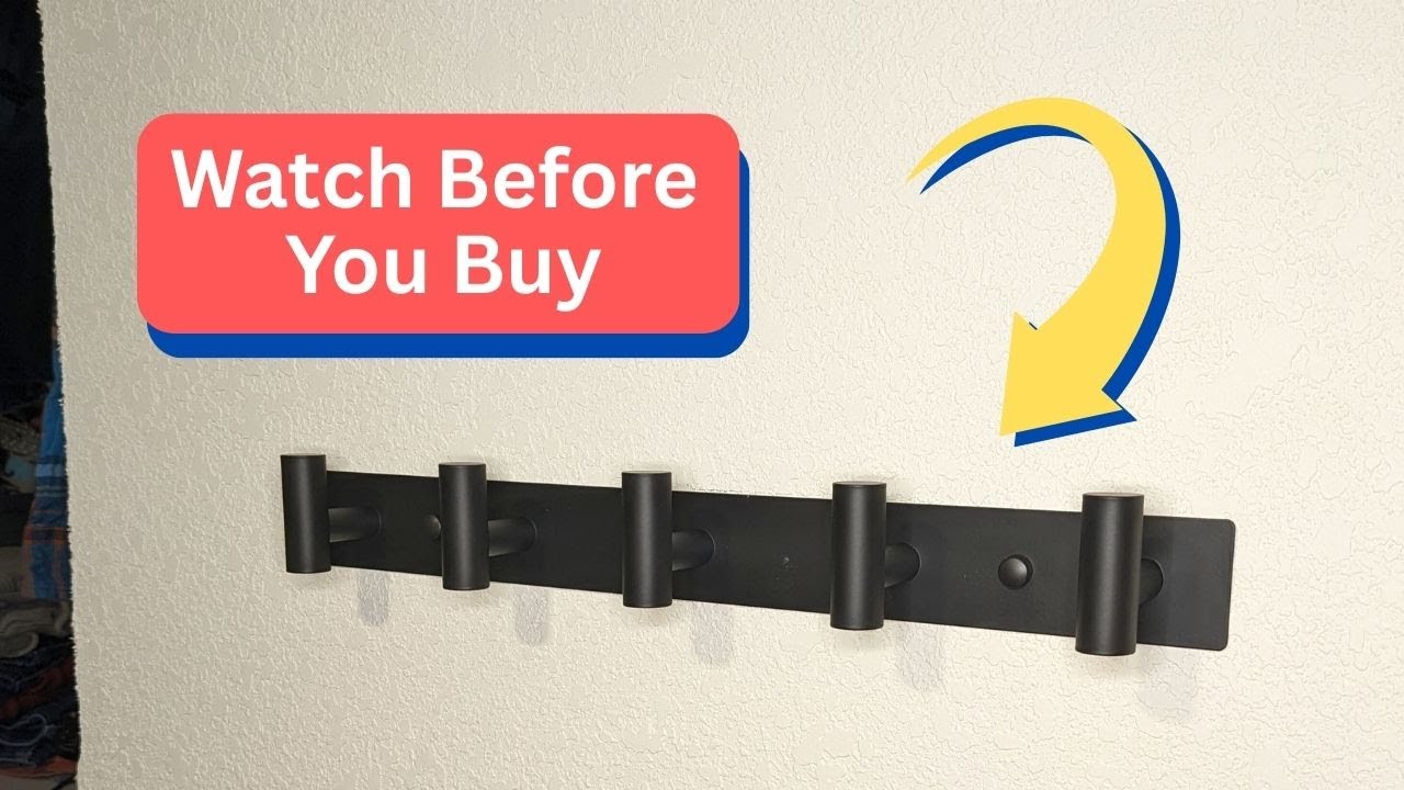 Black Wall Mounted Coat Rack – 5 T-Shaped Pegs Review - Watch Before You Buy!