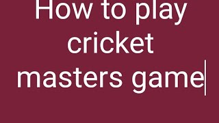 how to play cricket masters game with talkback for blind users screenshot 2