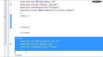 Android tutorial for beginners - 108 - Options Menu with Sub Menu.
