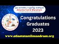 Atlanta tamil mandram atm  graduates 2023