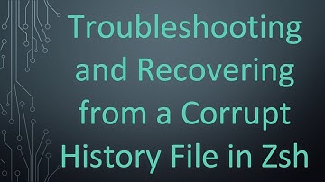 Troubleshooting and Recovering from a Corrupt History File in Zsh