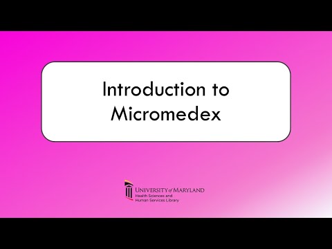 Introduction to Micromedex