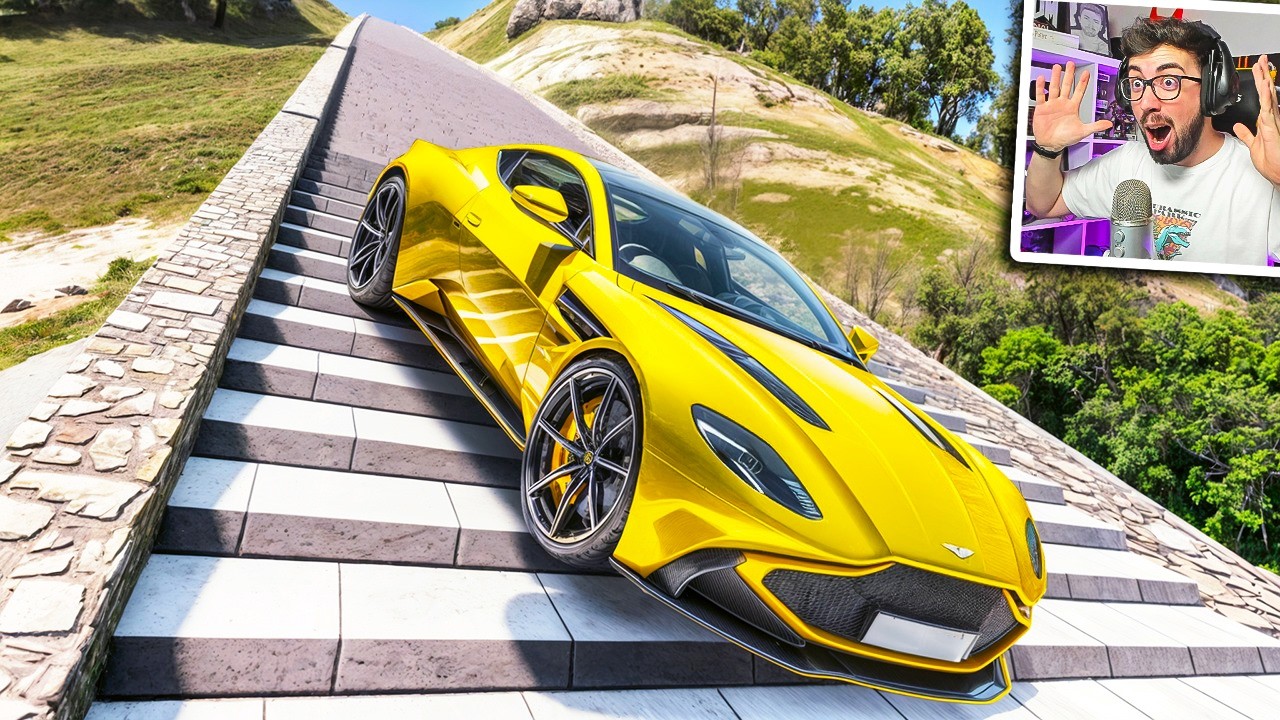 ACCIDENTES BRUTALES CONTRA ESCALERAS 💥 | BeamNG Drive