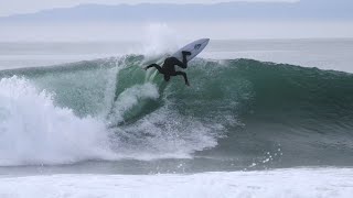 Gabe Morvil Goes Left In Newport Wearing Volcom Wetsuit