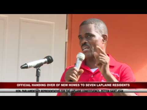 GOVERNMENT HANDS OVER HOUSES TO SEVEN RESIDENTS OF LAPLAINE
