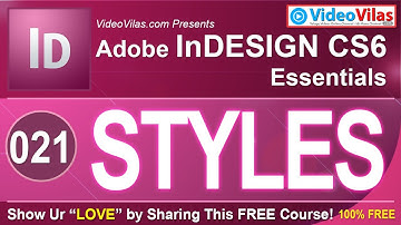 Adobe InDesign CS6 Tutorials (Telugu) - 21 - Styles (3 Types of Styles) Tutorial in Telugu