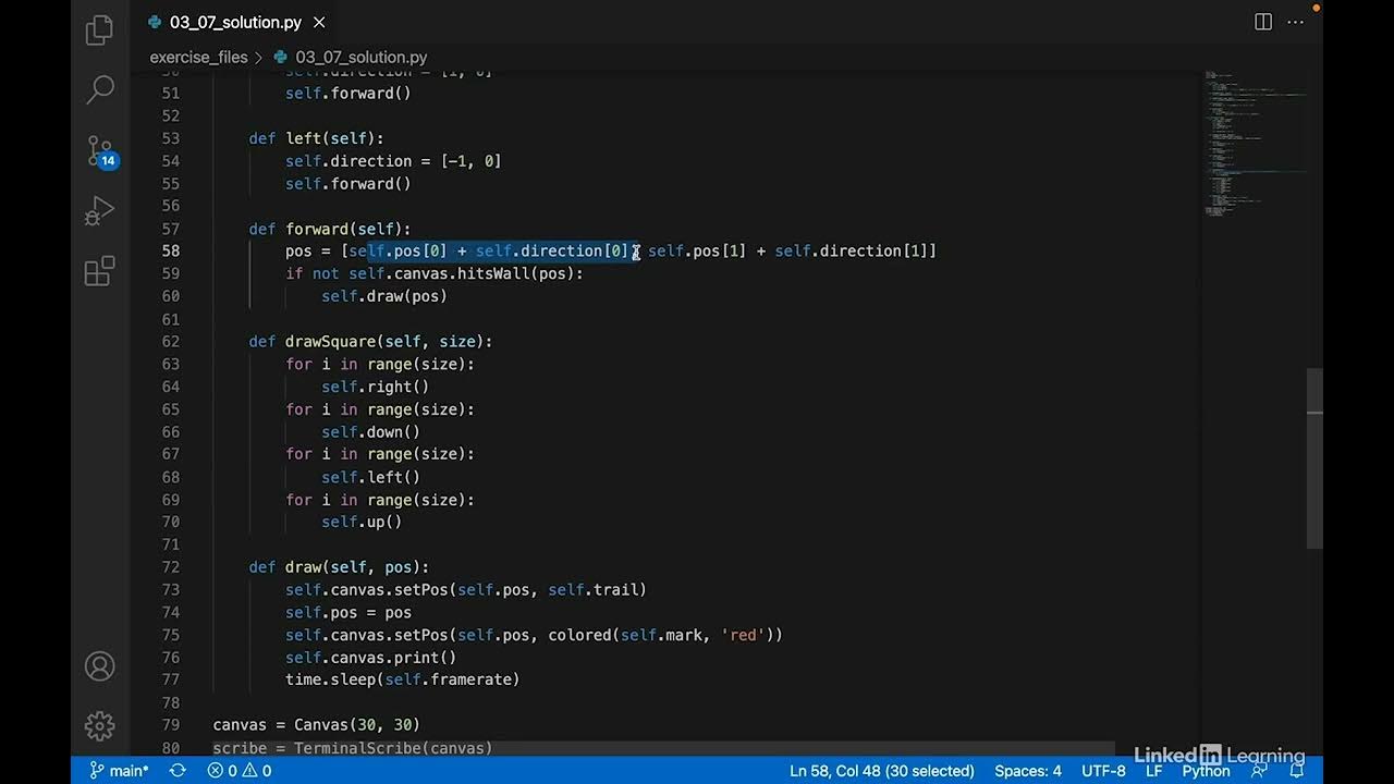 Solution Sense of Direction | Python Essential Training - YouTube