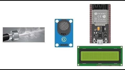 Detect gas leaks using ESP32 board, MQ-4 sensor and LCD screen