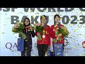 Award Ceremony - 10m Air Rifle Women Finals - 2023 Baku (AZE) - ISSF World Cup Rifle/Pistol