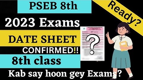 pseb 8th class date sheet 2023