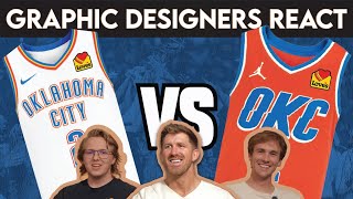 Graphic Designers React to WORST & BEST NBA Jerseys | Northwest Division