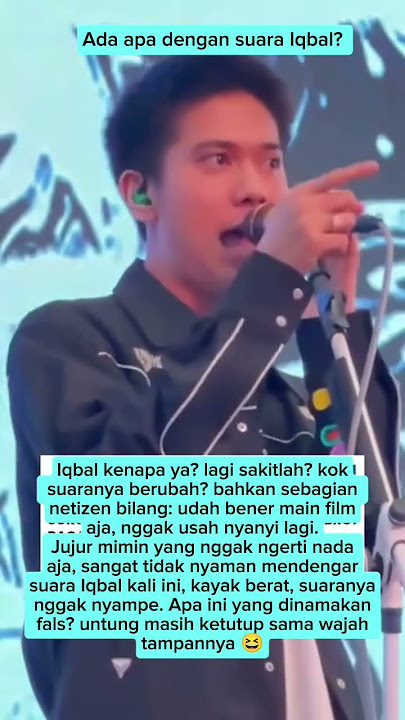 What's wrong with Iqbal Ramadhan's voice? #iqbalramadhan #fyp #dilan