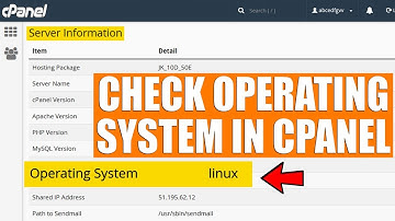How to check OS (Operating System) via cPanel?