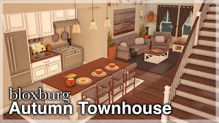 Bloxburg - Autumn Townhouse Speedbuild (interior   full tour) | Roblox