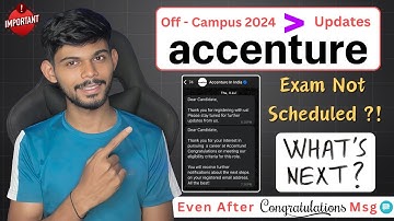 Accenture Hiring Update: Congrats Mail Received But Exam Not Scheduled | Whats Next?